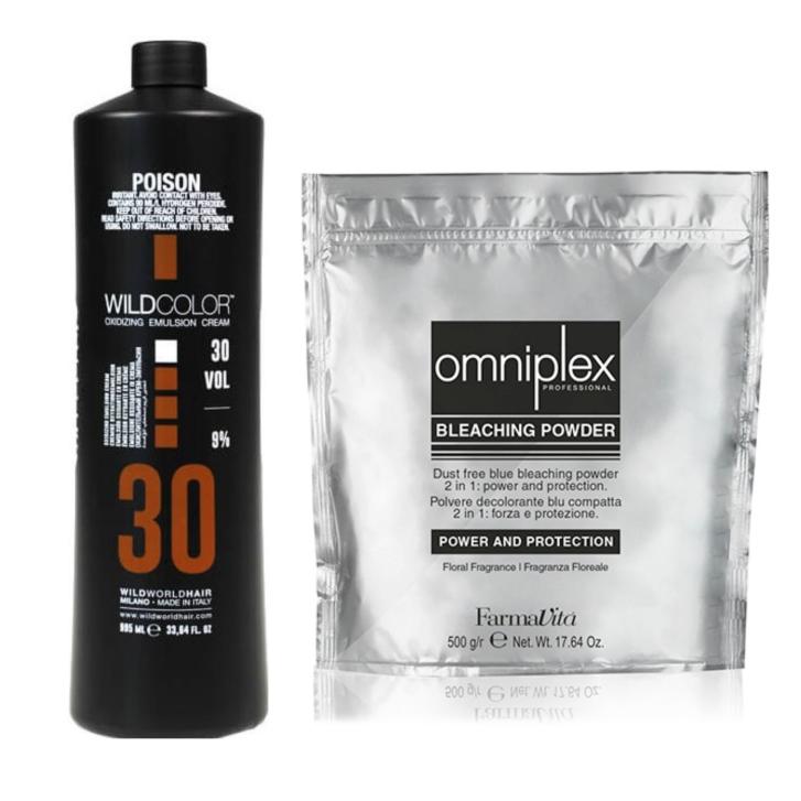 Omniplex Blondierung 500g + Wild Color Oxidant 9% 1 Liter - hochwertiges Set